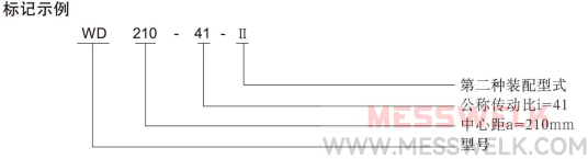 WD蜗轮蜗杆减速机型号与标示