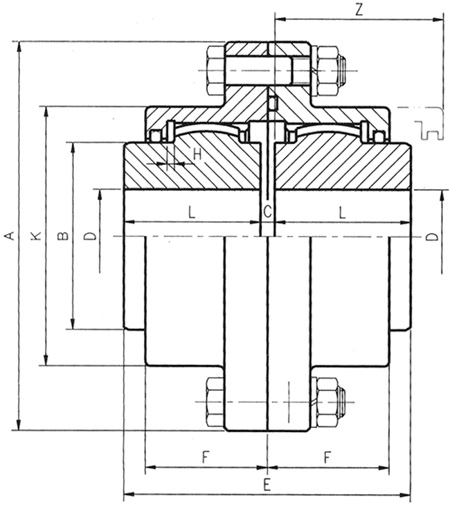 DY-NS型双面啮合联轴器