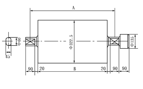TJ型电动滚筒的技术规格参数（直径215～400mm）(图2)