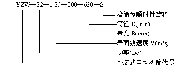 YZWI YZWII型外装电动滚筒型号说明(图1)