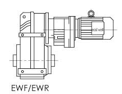 EWF系列平行轴斜齿轮减速机输入方式尺寸图表(图3)