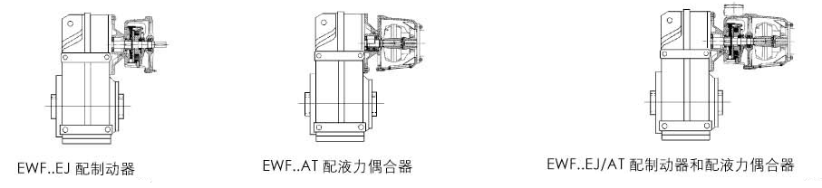 EWF系列平行轴斜齿轮减速机输入方式尺寸图表(图5)