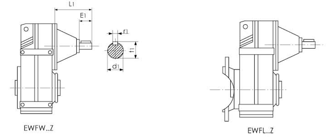 EWF37、EWF47、EWF67、EWF77、EWF87、EWF97、EWF107、EWF127、EWF157、平行轴斜齿轮减速机输入方式尺寸图表(图1) EWF37、EWF47、EWF67、EWF77、EWF87、EWF97、EWF107、EWF127、EWF157、平行轴斜齿轮减速机输入方式尺寸图表(图1)