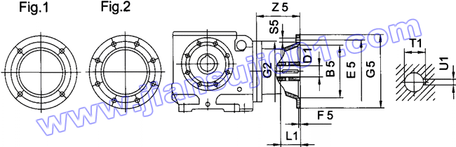 JRTS斜齿轮――蜗轮蜗杆减速电机安装尺寸(JRTS..AM..)(图1) JRTS斜齿轮――蜗轮蜗杆减速电机安装尺寸(JRTS..AM..)(图1)