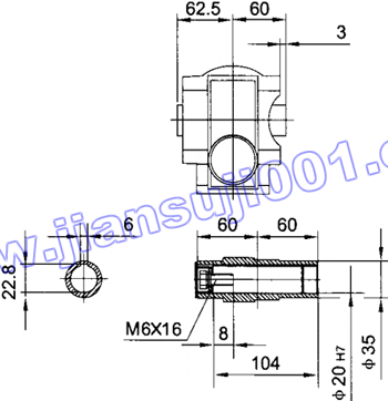 JRTS斜齿轮――蜗轮蜗杆减速电机安装尺寸（JRTSA37..）(图2)