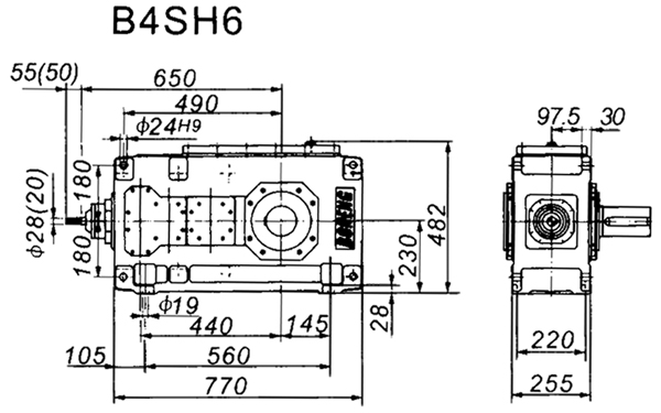 B4SH系列外型及安装尺寸图(图1)