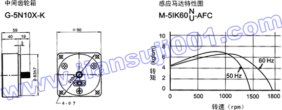 电磁离合制动感应马达（出力60W-90W）(图3)