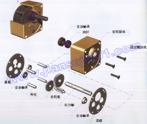 感应马达及齿轮箱结构(图2)