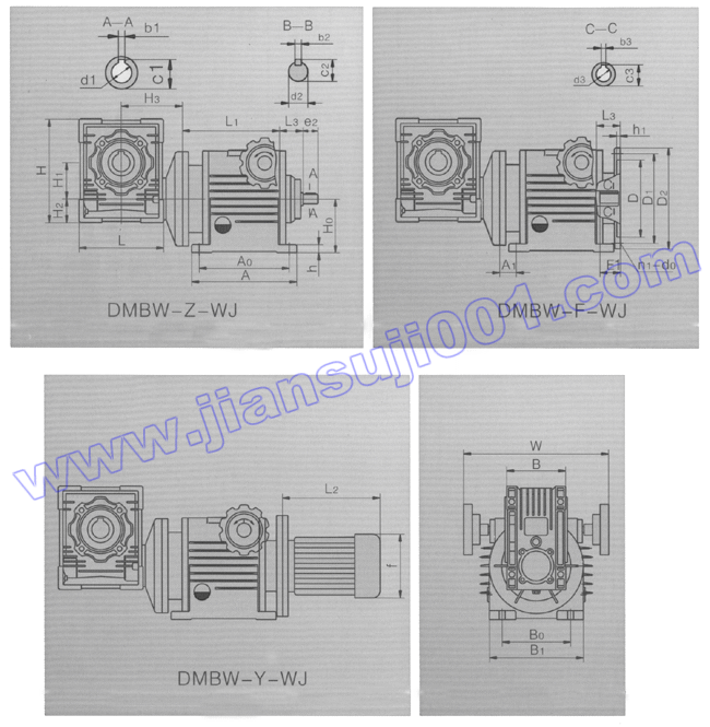 DMB系列无级变速器与WJ系列螺轮减速机机组合